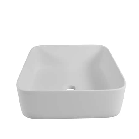 Castello Usa Susan Solid Surface Vessel Sink -White CB-GM-2018-W